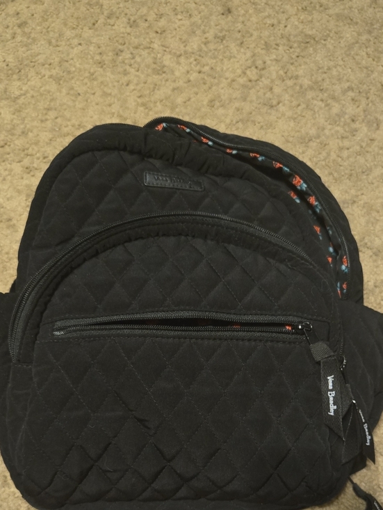 Vera Bradley Handbags - Vera Bradley Black Quilted Mini Backpack